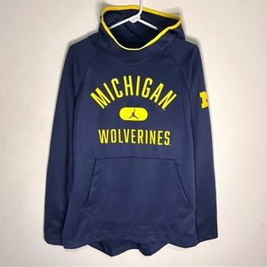Team Issued Jordan Michigan Wolverines Men's Dri-Fit Hoodie Size Large